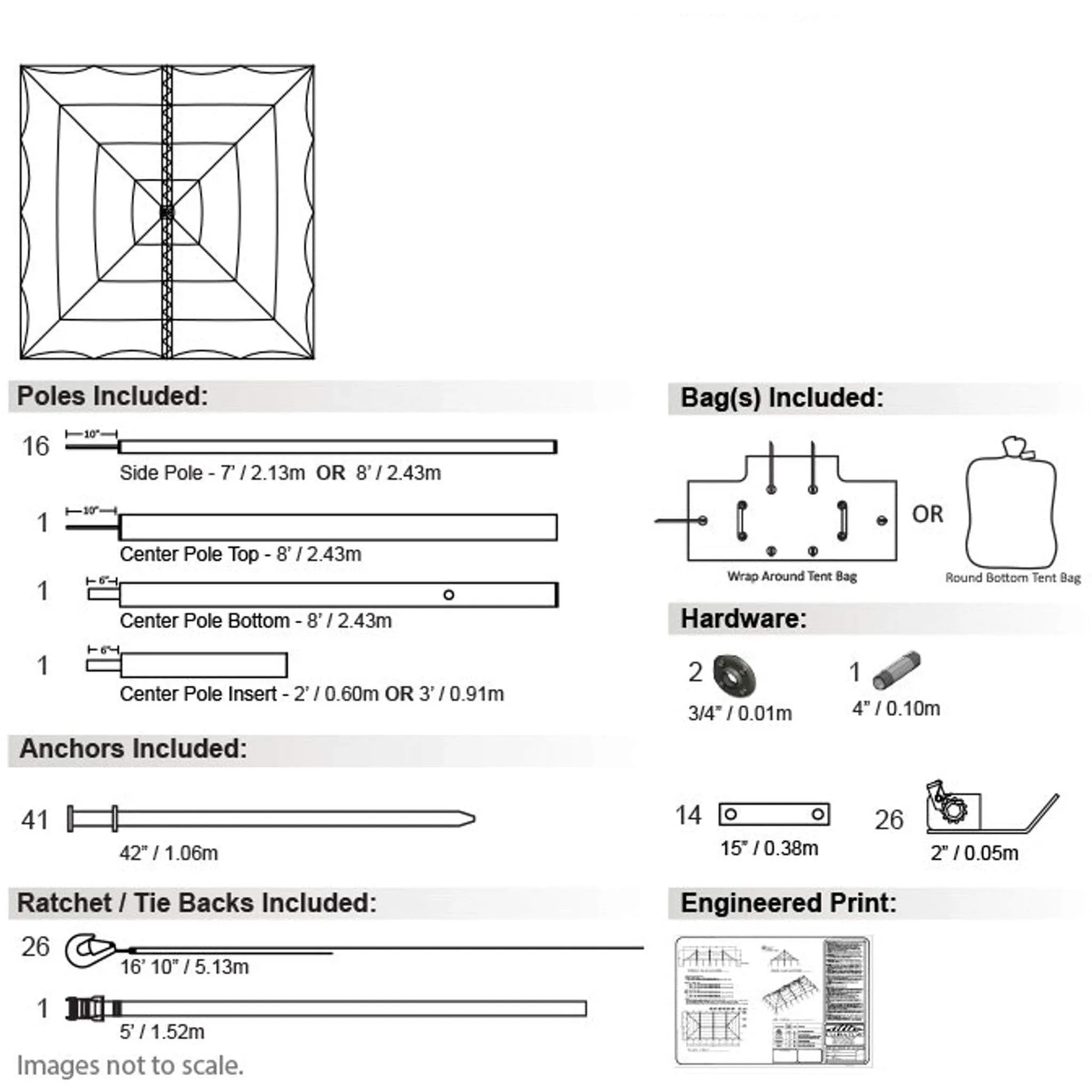 30x30 Engineered High Peak Pole Tent