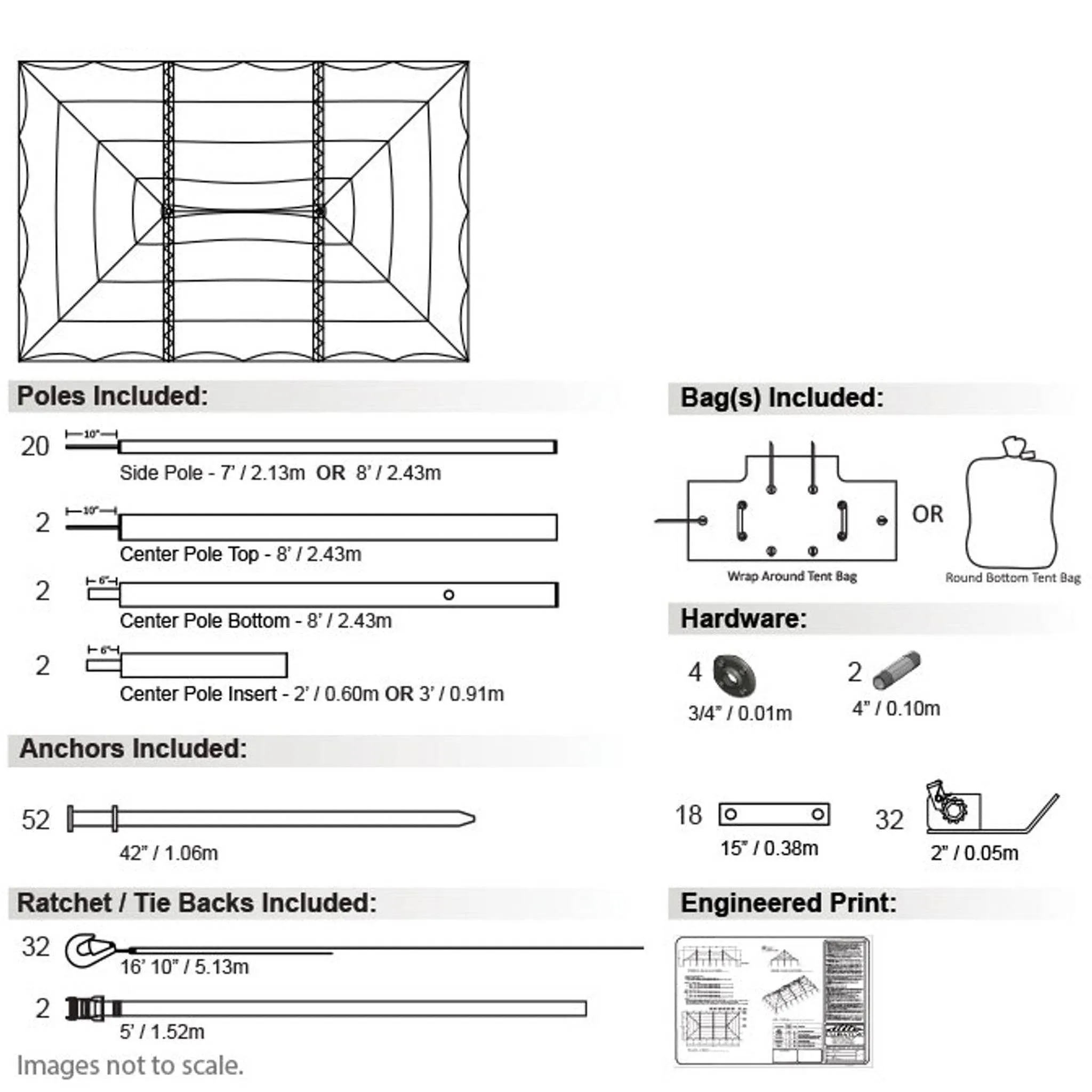30x45 Engineered High Peak Pole Tent
