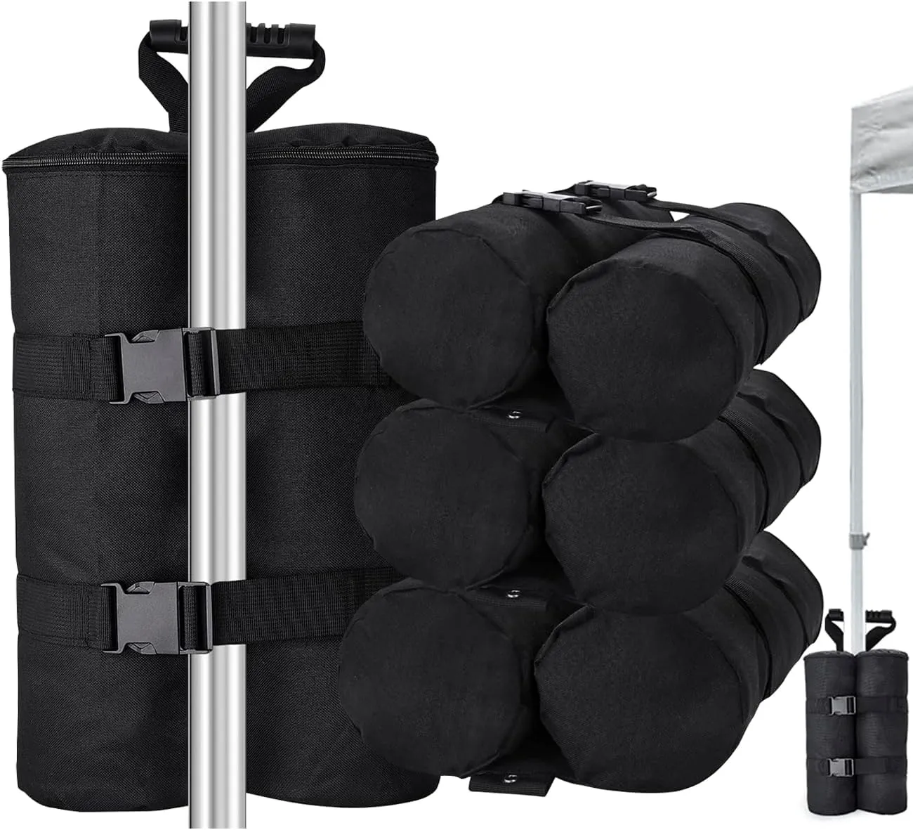 320 lbs Canopy Weights Sand Bags Set of 4,1680D Heavy Duty Extra Large Size Canopy Weight Bags Pop up Canopy Tent, Instant Outdoor Sun Shelter, Patio Umbrella