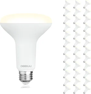 36 Pack BR30 LED Bulb, Dimmable Indoor Flood Lights 7W Equivalent 65W 3000K Warm White, CRI80, 650 LM, E26 Base, 15000 Lifetime Hours, Interior Energy Saving Recessed Light Bulb, Flicker-Free