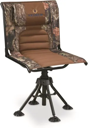 360 Degree Swivel Camo Hunting Blind Chair, Folding, Lightweight, Portable, Padded Cushion Hunting Seat 300 lbs Capacity, Hunt Gear and Equipment