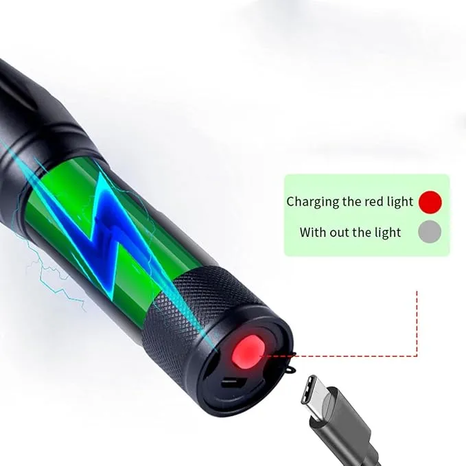 365 nm Black Light Flashlight Powerful Rechargeable, HIGH Definition Ultraviolet, LED UV Flashlights 1 Mode Detection Light.