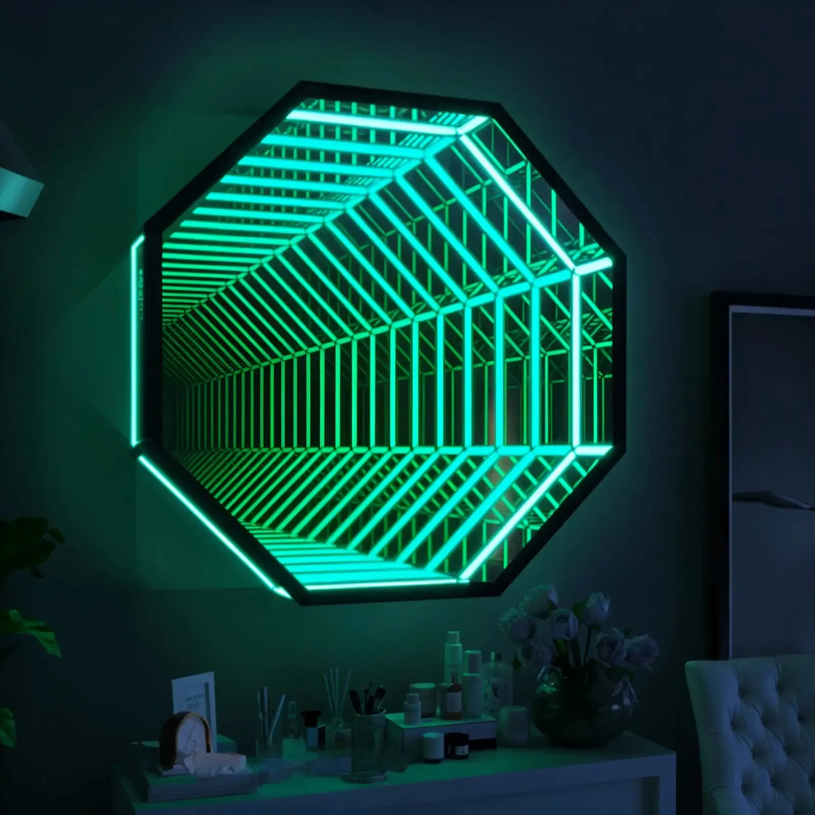 3D Octagon Infinity Mirror