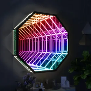 3D Octagon Infinity Mirror