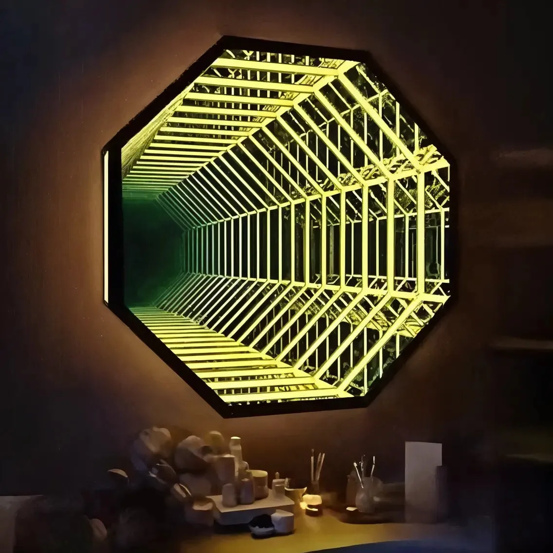 3D Octagon Infinity Mirror