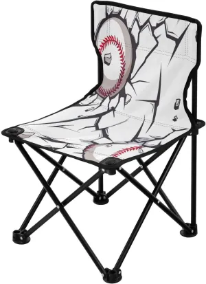 3D Stereoscopic Baseball Batting Portable Outdoor Folding Chair Anti-Slip Padded Oxford Cloth Stool Camping Chair Small for Beach Hiking Fishing Gardening Quad Camp Chair