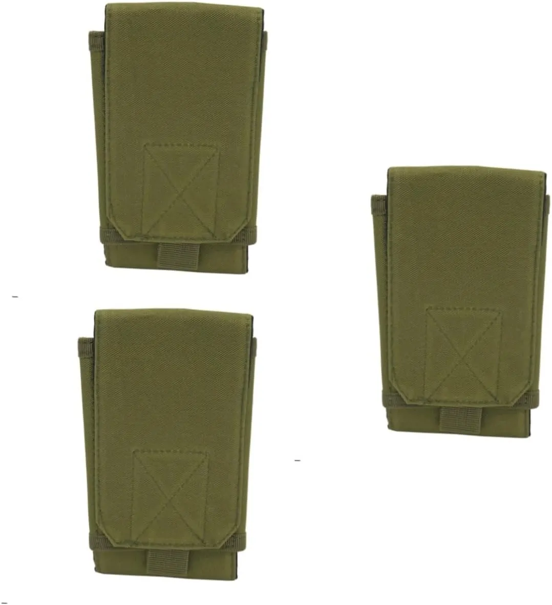 3pcs 6 Pouches Equipment for Running Camping Gear Outdoor Waist Bag Army Green Waist Pack Mobile