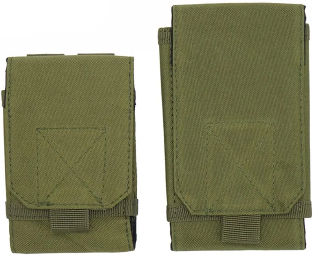3pcs 6 Pouches Equipment for Running Camping Gear Outdoor Waist Bag Army Green Waist Pack Mobile