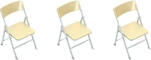 3PCS Dollhouse Folding Chair Miniature Furniture Creative Folding Chair Shape Mobile Phone Holder Cute Phone Stand 1/12 Scale Adjustable Chair Dollhouse Accessories