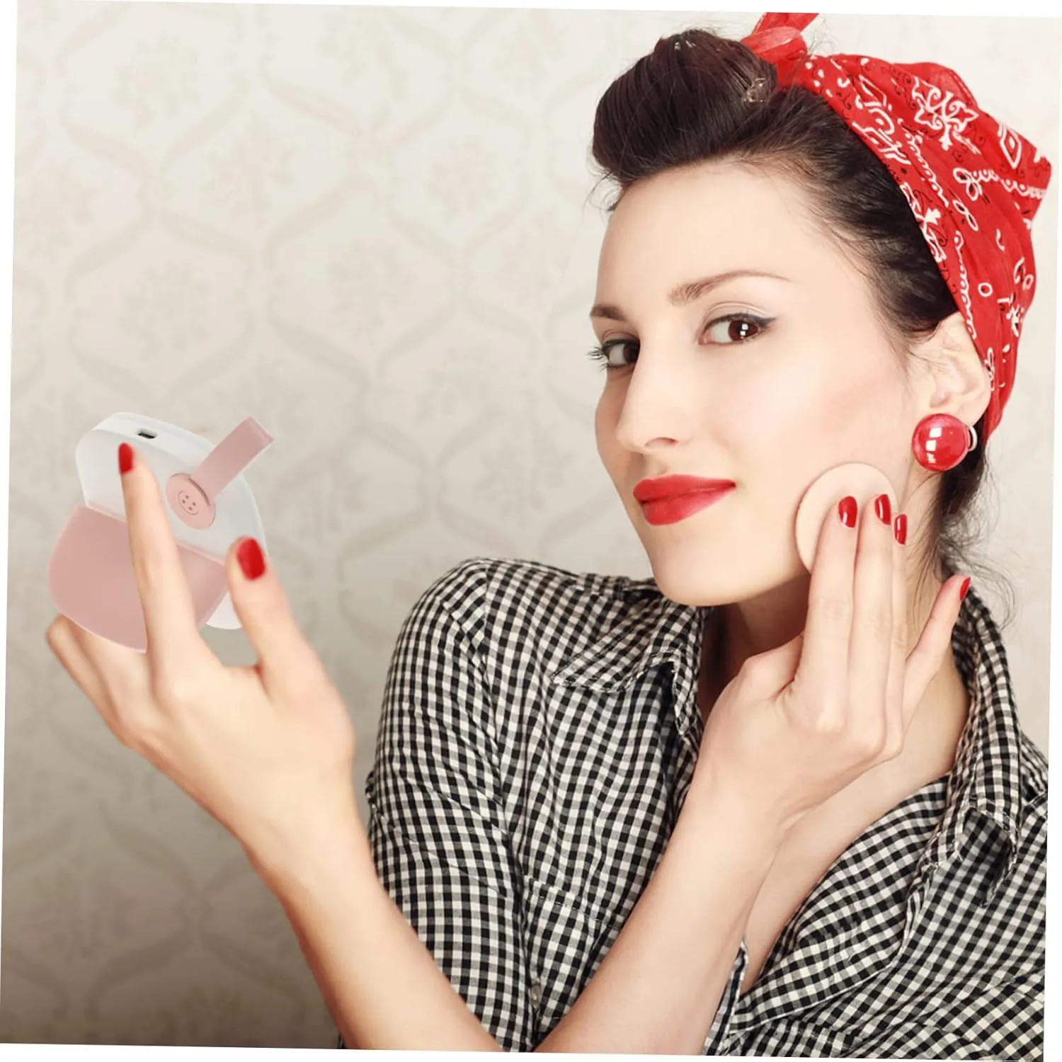 3pcs Led Makeup Mirror Compact Portable Night Light Accessory for Women