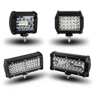 4/7 Inch 120W Combo LED Light Bar - Spot & Flood Beam, 12V 24V, for Off-Road, Work, Driving, Boat, Car, Tractor, Truck, SUV, ATV