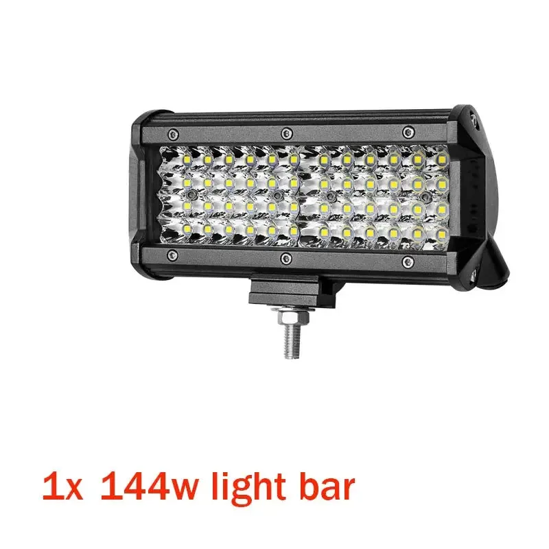 4/7 Inch 120W Combo LED Light Bar - Spot & Flood Beam, 12V 24V, for Off-Road, Work, Driving, Boat, Car, Tractor, Truck, SUV, ATV