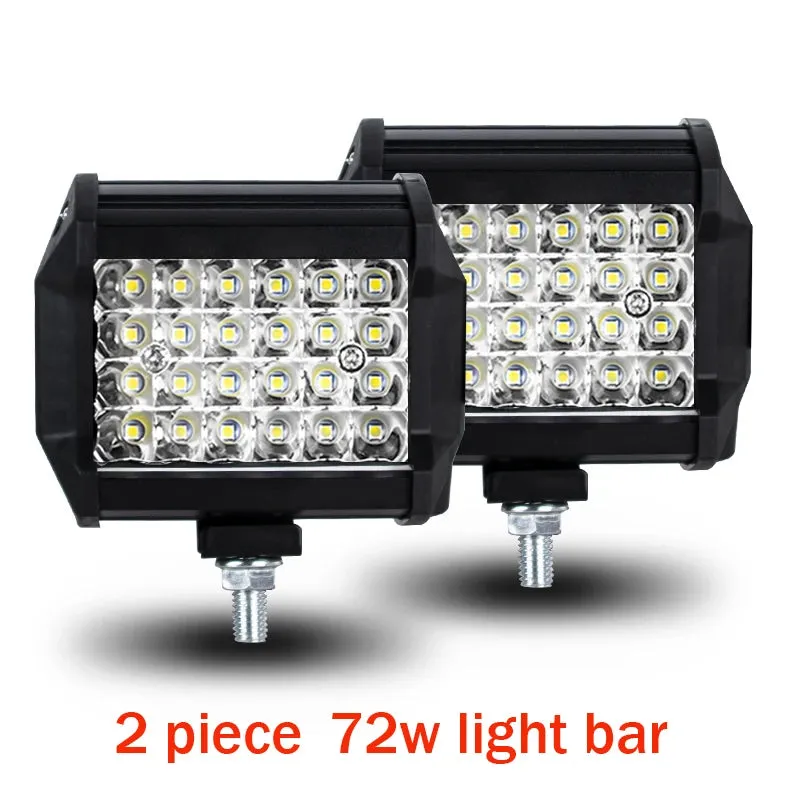 4/7 Inch 120W Combo LED Light Bar - Spot & Flood Beam, 12V 24V, for Off-Road, Work, Driving, Boat, Car, Tractor, Truck, SUV, ATV