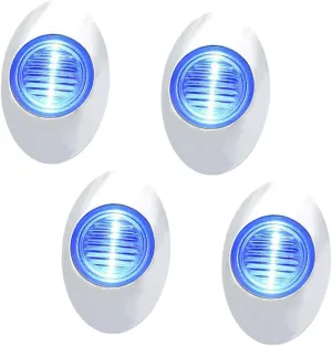 4pcs Oval Led Boat Lights Stern Navigation Lights for Use Rated Led Brightness for Kayaks Yachts Fishing Boats and Trailers