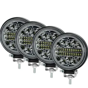 4" 102W LED Work Light Bar - 12V 24V, Spot, Flood, Flash, Combo Beam, IP67 Waterproof, for Truck, Boat, 4x4, ATV, SUV, Fog Headlights