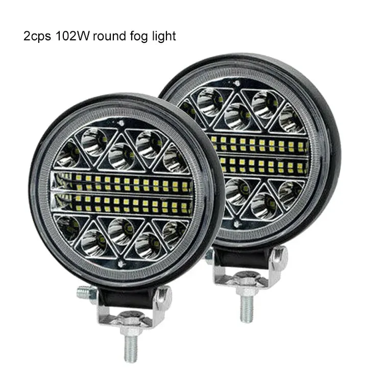 4" 102W LED Work Light Bar - 12V 24V, Spot, Flood, Flash, Combo Beam, IP67 Waterproof, for Truck, Boat, 4x4, ATV, SUV, Fog Headlights