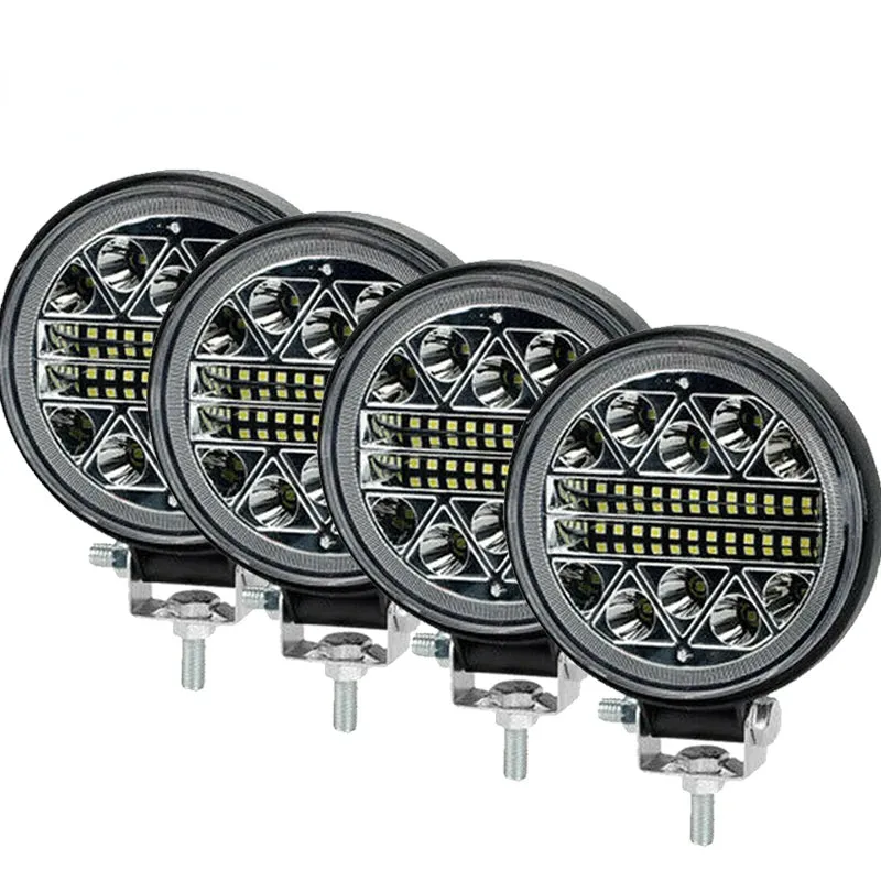 4" 102W LED Work Light Bar - 12V 24V, Spot, Flood, Flash, Combo Beam, IP67 Waterproof, for Truck, Boat, 4x4, ATV, SUV, Fog Headlights