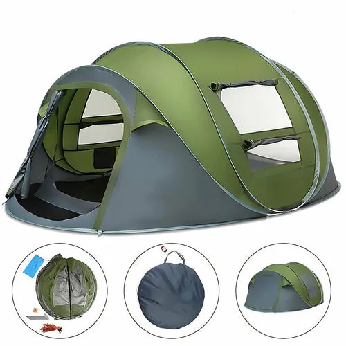 5 Automatic Full assortment Tent Up Capacity Camping to Persons 4 Large Pop Worldwide tracking