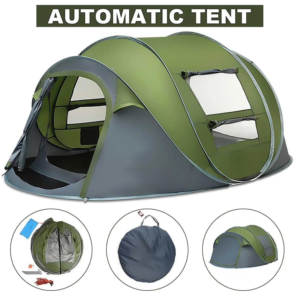 5 Automatic Full assortment Tent Up Capacity Camping to Persons 4 Large Pop Worldwide tracking