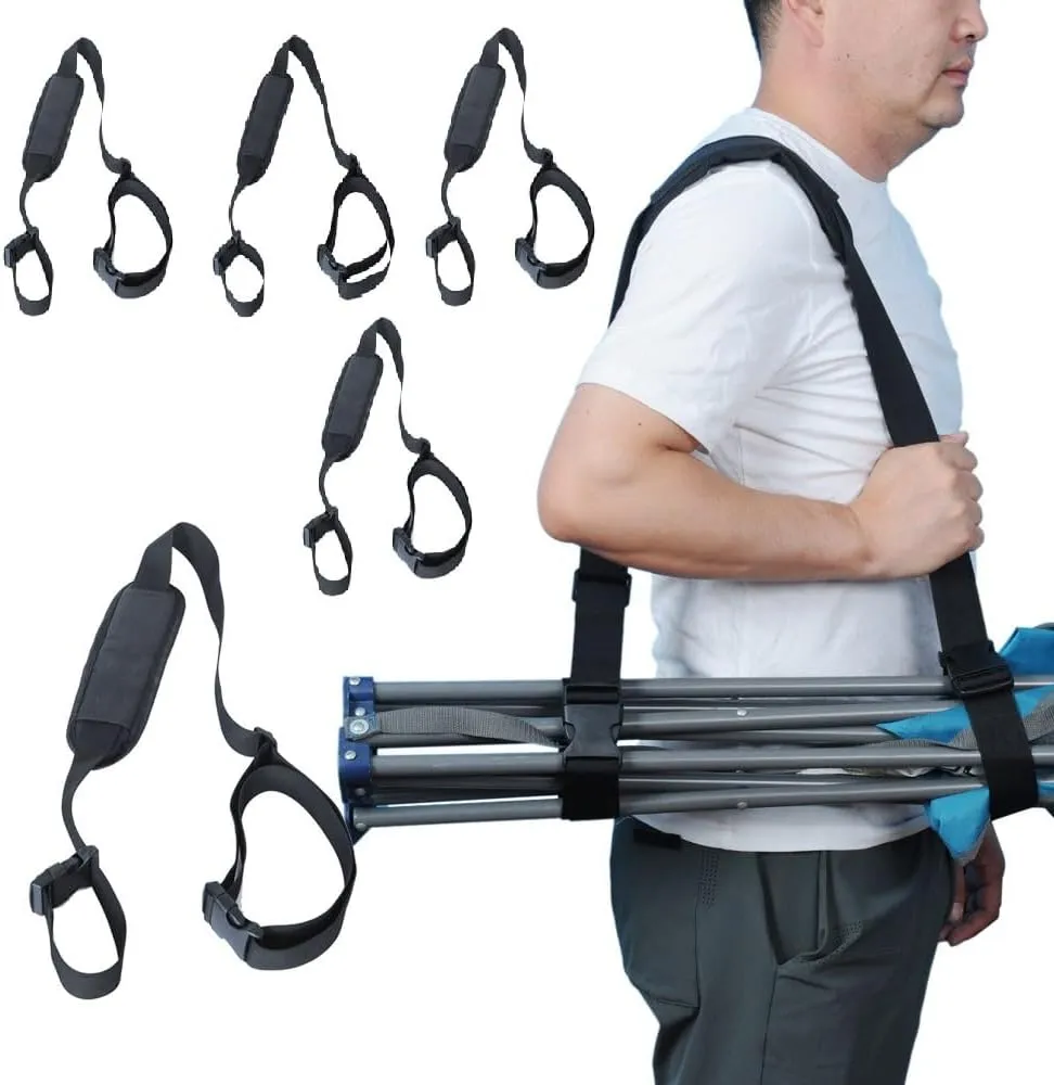 5 Pack Adjustable and Sturdy Carry Strap for Beach Chair - Ideal for Camping and Outdoor Activities