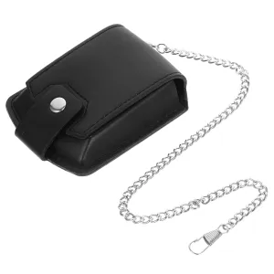5 Sets Pocket Watch Leather Case Pocket Chain Mens Belt Bags Pocket Watch Pouch Small Waist Bag Mens Watch Large Belt Bag Estuche para Relojes De Hombre Watch Watch Bag Pu Black/414/60
