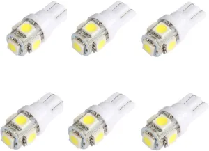 (6-Pack) Warm White Bulb T5 Wedge 1W 360Deg LEDs for Malibu 12V AC Landscape