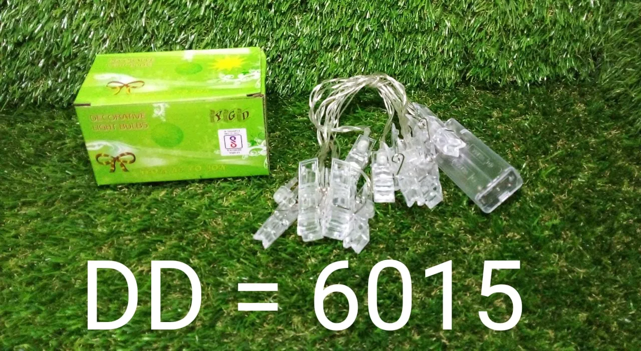 6015 Fairy Warm White Clip Lights for Photos ( 10Pc Clip )