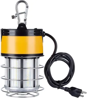 60W LED Temporary Work Lights - Construction Lighting Temp High Bay Fixture, Hanging Temporary Work Lights for Workshop Jobsite