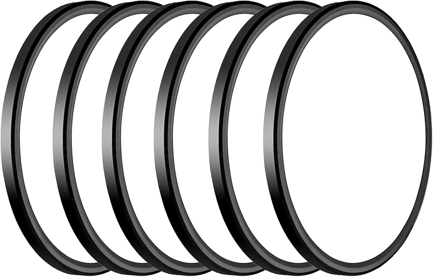6Pack 3200lm LED Flush Mount Ceiling Light, Super Slim 12 inch LED Ceiling Light, 5000K LED Ceiling Light for Bedroom, Living Room, Dining Room (Black, Six Pack)