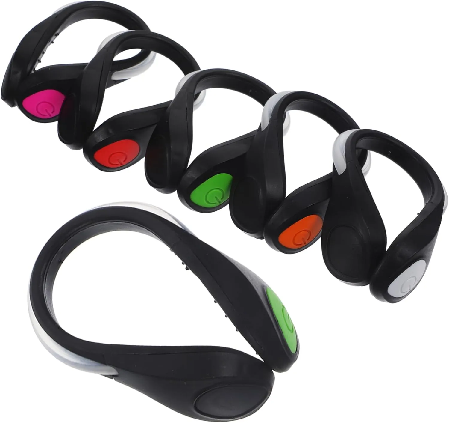 6pcs Running Lights Glow Fiber Wands Sticks Vest Clip Light Light Holder Light Running for Shoe Reflective Tape UV Security Lights Safety Lights for Runners Plastic