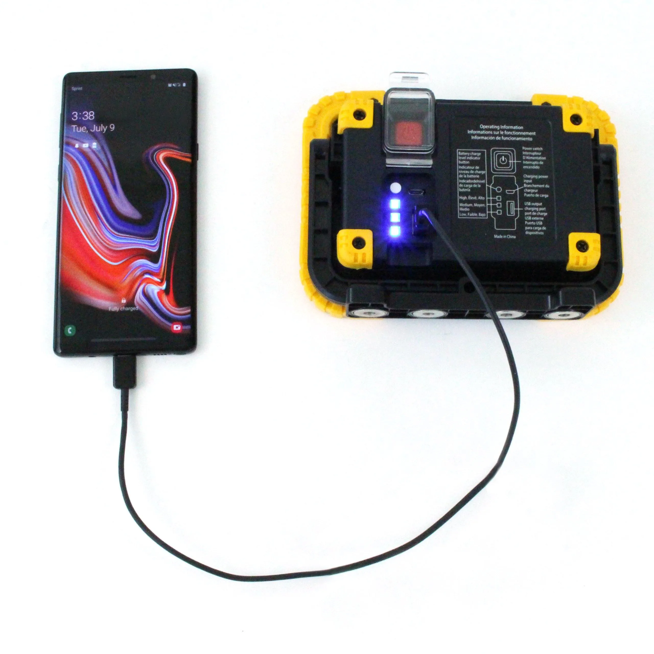 6W Rechargeable LED Work Light in Yellow