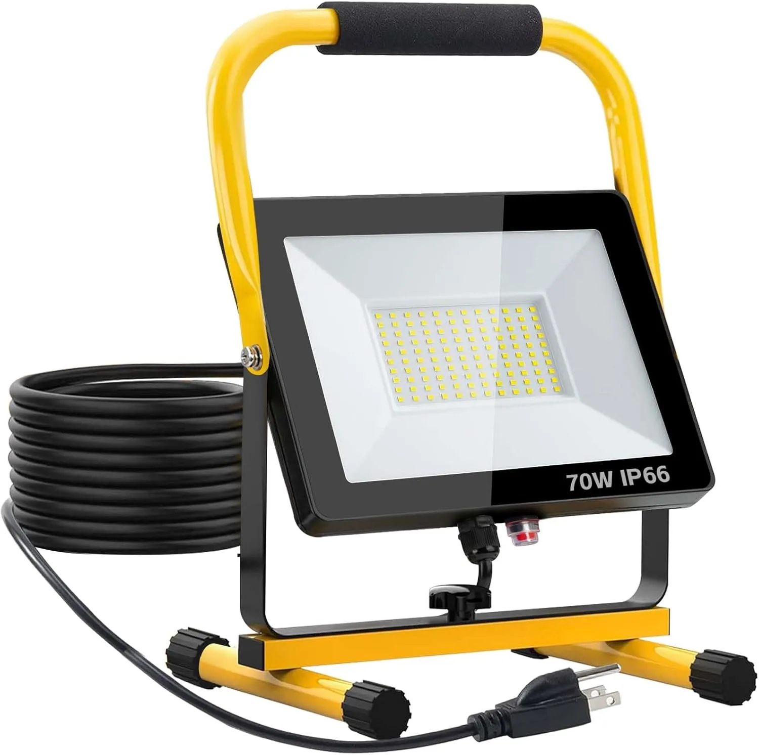 70W 10000LM LED Work Light, IP66 Waterproof Flood Lights, Portable Led Lights for Job Site Car Inspection Workshop Garage, Construction Site，‎‎Oringe
