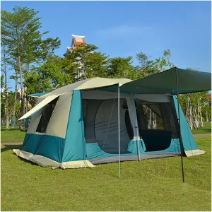 8 Person Tent, Family Cabin Tents, Outdoor Shelter Camping Hub Tent, Doors and 3 Windows with Mesh,Waterproof,Double Layer Camping Tent for The Garden (Size : A)