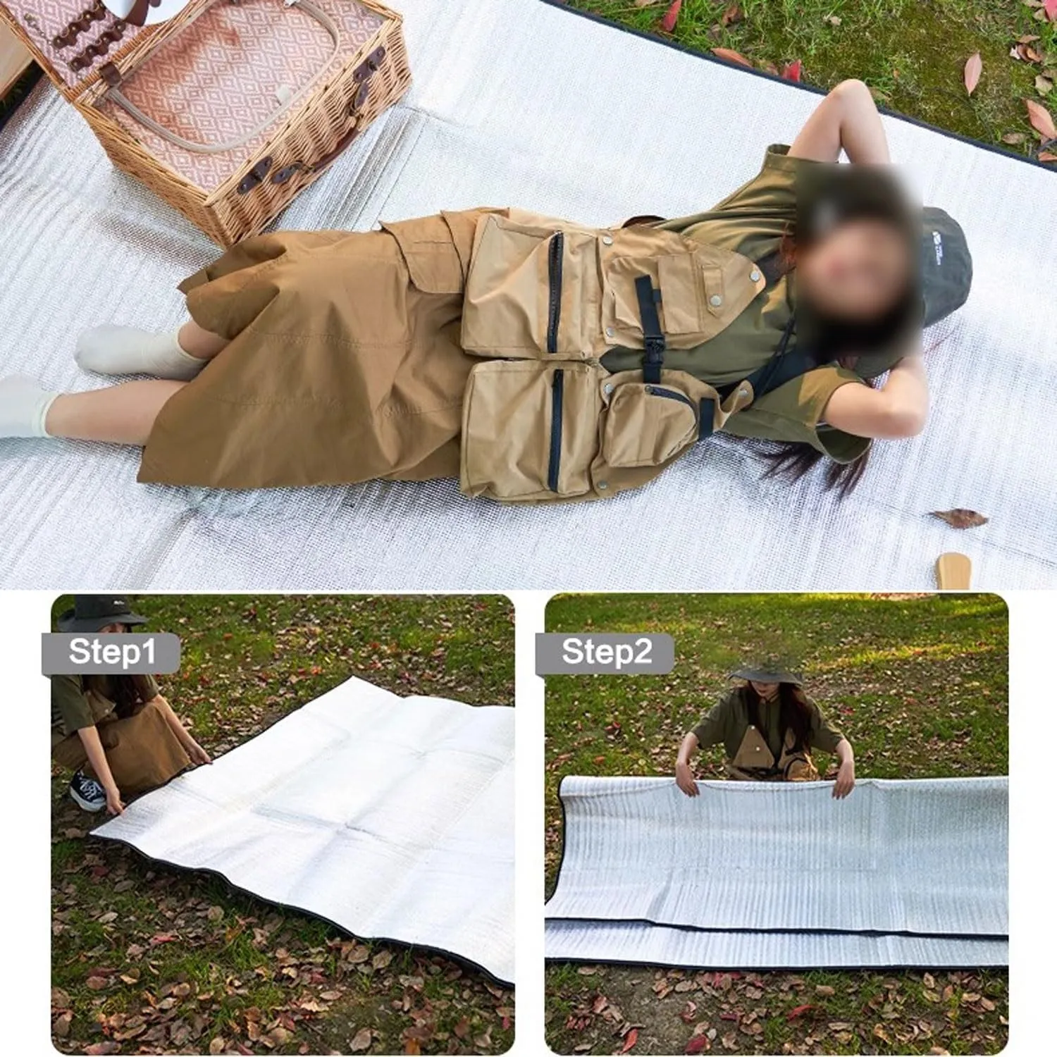 9mm Camping Mat Foam Foil Blanket for Camping Foam Pad Insulating Foil Mat Waterproof Double-Sided Moisture-Proof Foldable Sleeping Tent Pad Thermal Aluminum Camping mat for Reflecting Heat