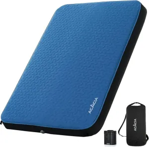 ACACIA 4" Thick Self Inflating Sleeping Pad with Foam, Innovative Y-Shaped Telescopic Structure, Ultraportable Camping Air Mattress with Pump Sack, Outdoor Compact Sleep Bed for Travel Tent Car