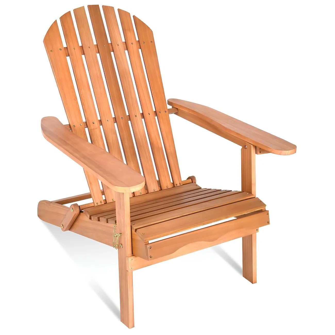 Adirondack Chair Foldable Set Wood Outdoor Patio Lawn Deck Garden 3 pieces