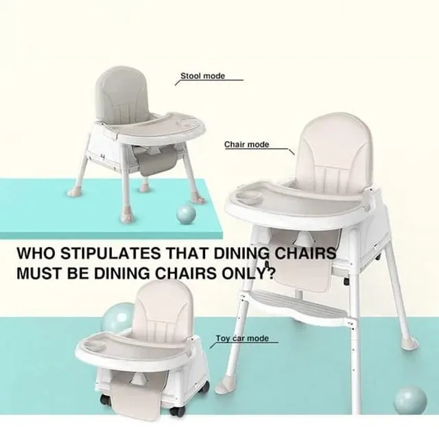 Adjustable Kids Multi-functional Feeding Chair, Convertible Baby High Chair, Playing Chair, Booster Seat