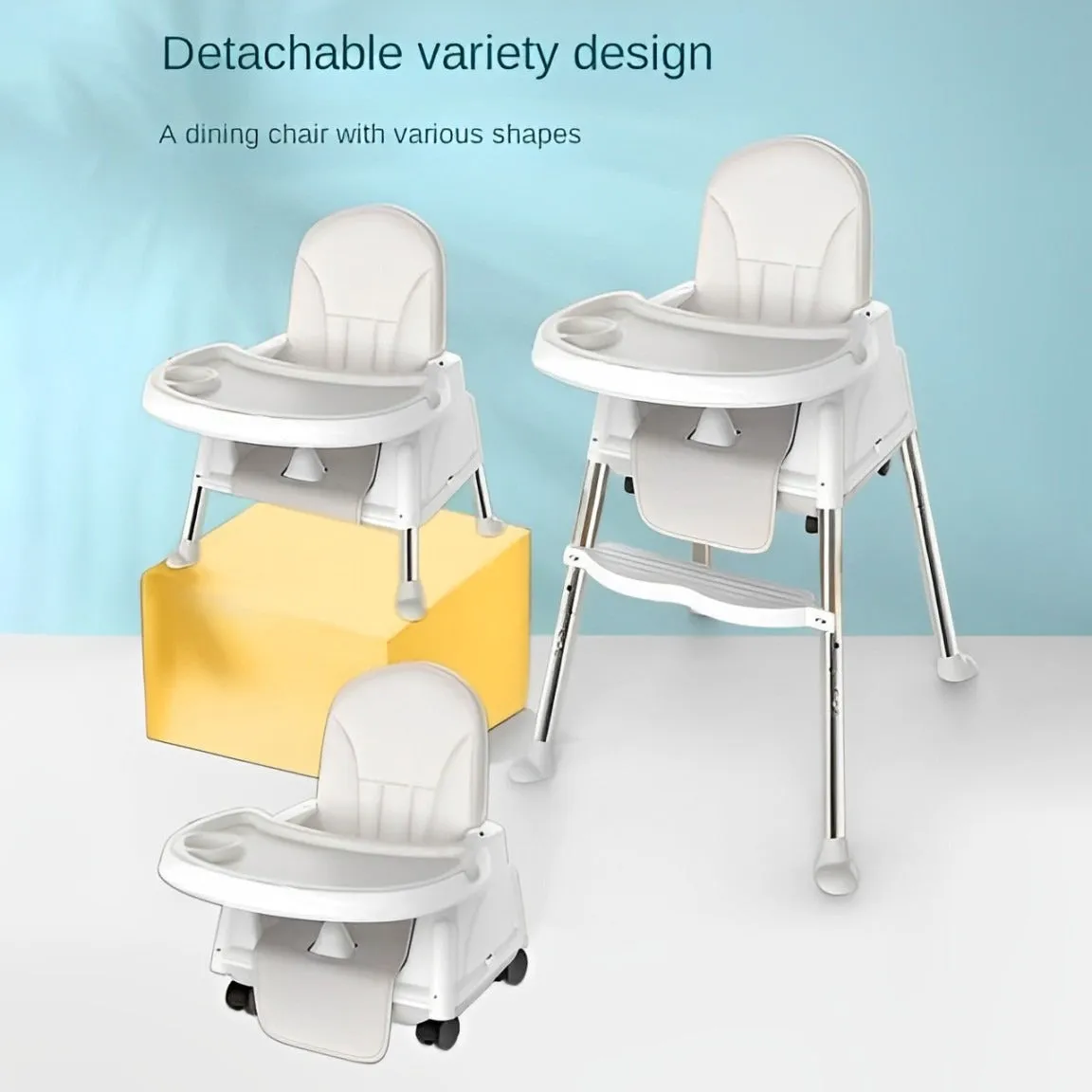 Adjustable Kids Multi-functional Feeding Chair, Convertible Baby High Chair, Playing Chair, Booster Seat