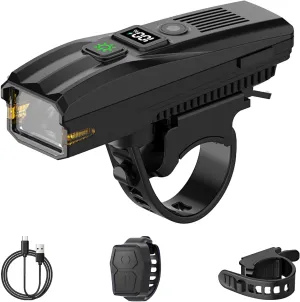 aiGear Bike Lights, 5 Light Modes Bike Headlight with Horn, USB Rechargeable, High Bright, Cycling Safety, IPX5 Waterproof for Road, Mountain, Night Riding, Bicycle Accessories