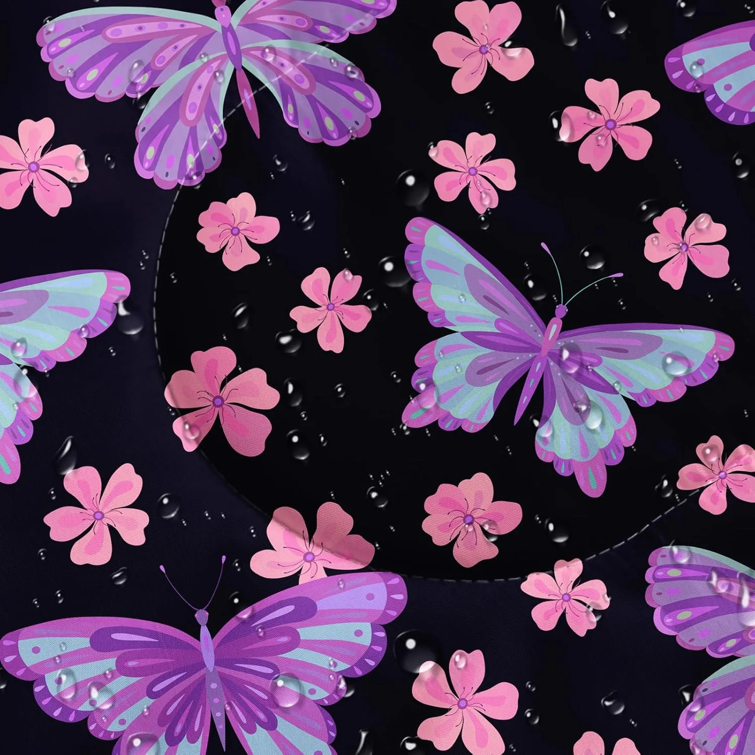 AILONEN Girls Butterfly Camping Sleeping Bags,Lightweight & Waterproof,3 Season Warm & Cool Weather,Beautiful Animal Black Sleeping Bags for Kids Adults,Travelling,Outdoors