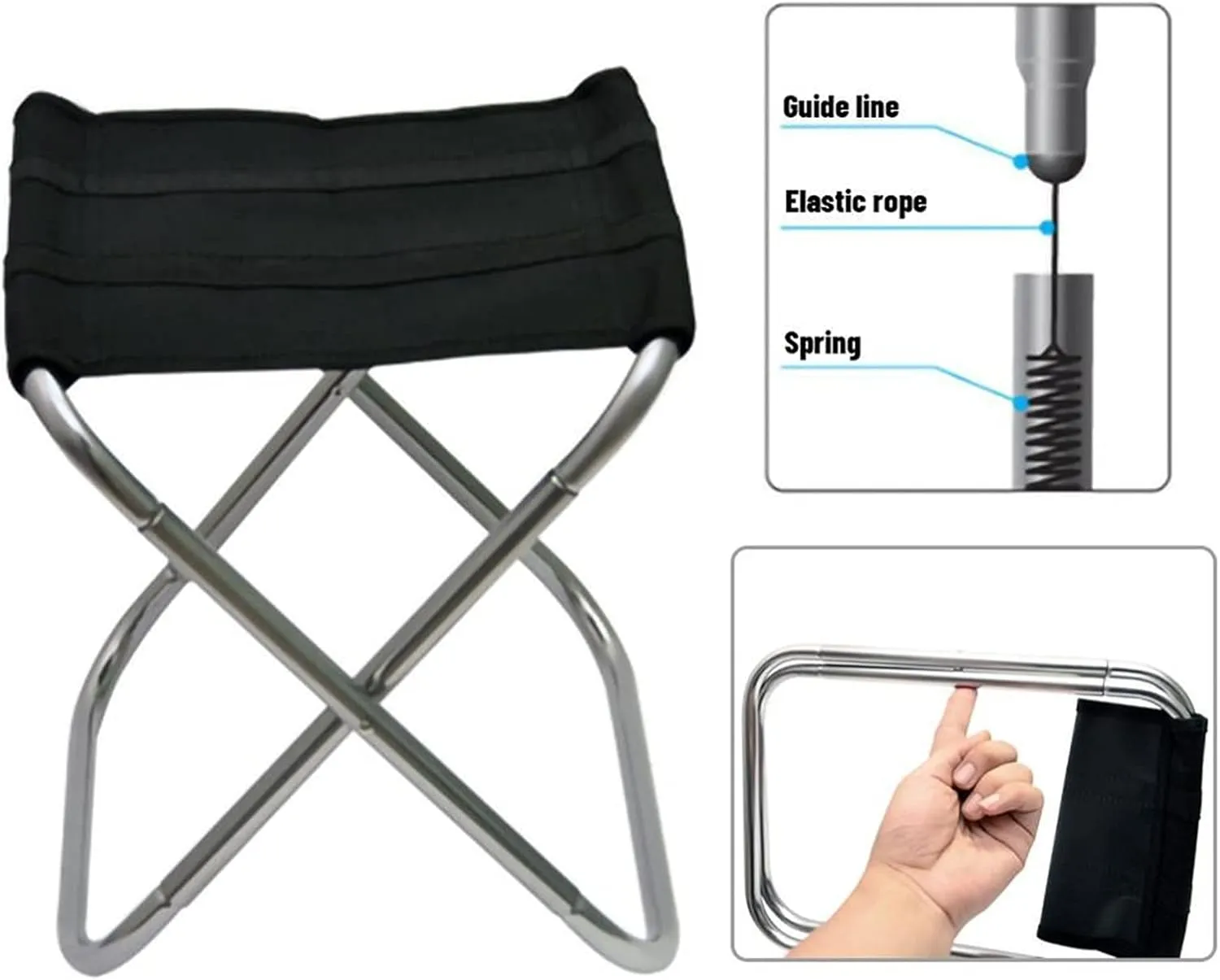 AISHANBAIHUODIAN Folding Fishing Chair Lightweight Picnic Camping Chair Foldable Aluminium Cloth Outdoor Portable Easy to Carry Outdoor Furniture (Color : Red)