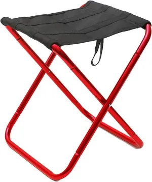 AISHANBAIHUODIAN Folding Fishing Chair Lightweight Picnic Camping Chair Foldable Aluminium Cloth Outdoor Portable Easy to Carry Outdoor Furniture (Color : Red)
