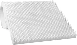 AK TRADING CO. 2.5" x 36" x 72" Thick Convoluted Hospital Mattress Pad, Egg Crate Foam Foam Sheet | Mattress Pad (Medical Bed, Mattress Topper, Chairs) - Made in USA (2.5" x 36" x 72"), White