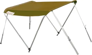 ALEKO Boat Bimini Canopy Tent Top | Sun Shelter Sunshade for 12.5 ft Long Inflatable Boats | 4.3 x 3.7 Ft | Wheat Color