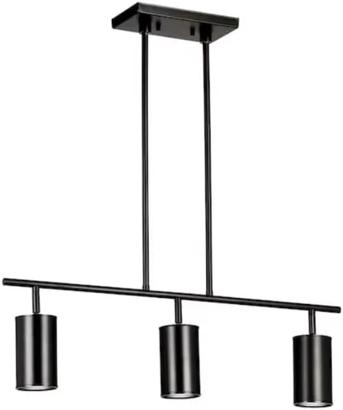 allen   roth Mason 25.62-in 3 -Light Matte Black dimmable GU10 pin Base Traditional Track Bar