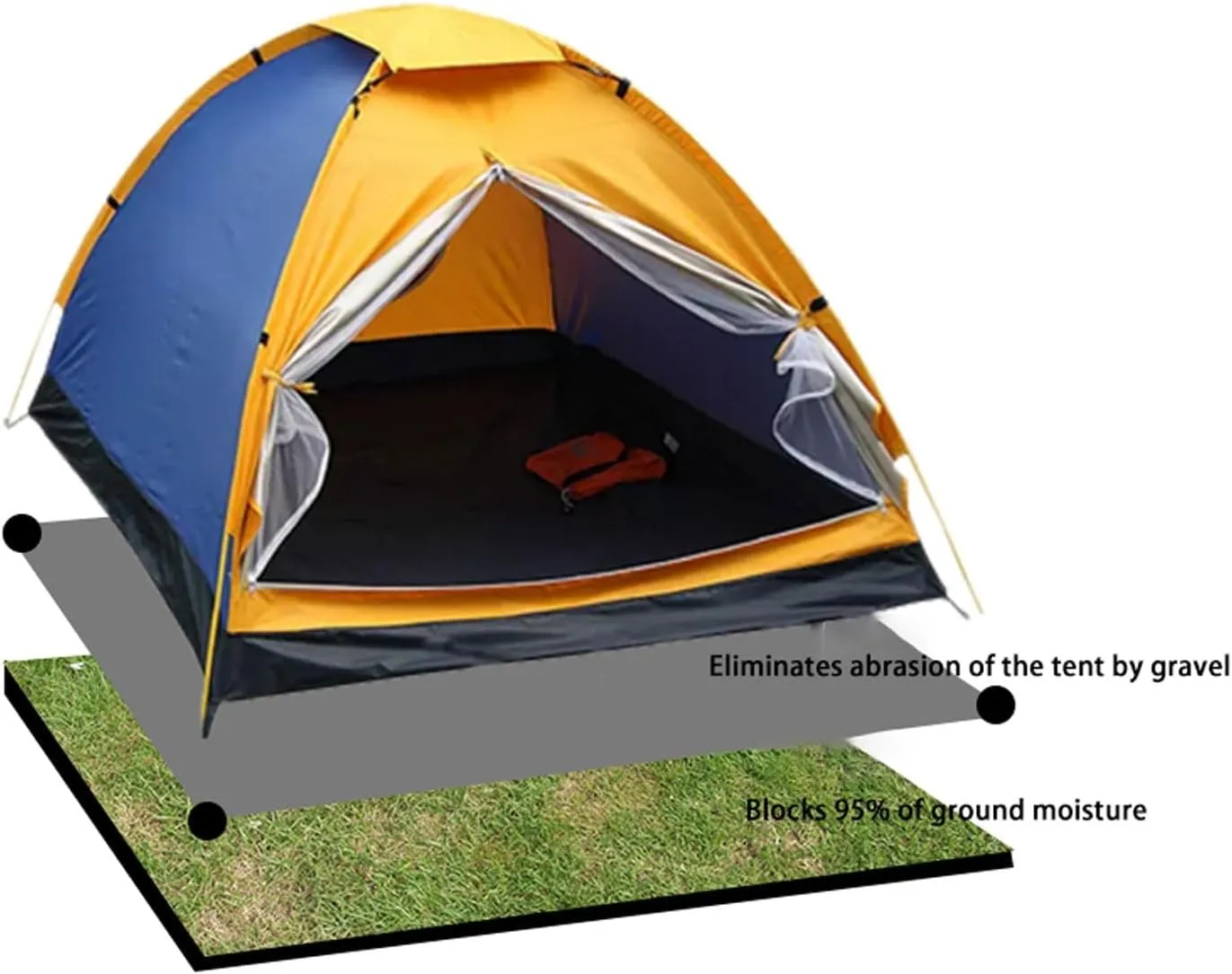 Aluminium Camping Mat, Foam Mats, Sleeping Mat for Camping, Insulated Blanket, Foldable Tent Mat, Thermal Mat, Made of Aluminium Foil and EPE, 9mm Thick