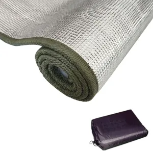 Aluminium Insulating Mat Foil Foam Mat Sleeping Mat Waterproof Double-Sided Moisture-Proof Foldable Tent, 7mm Thick, for Camping Thermal Floor Mat for Tent Aluminium Sleeping Mat