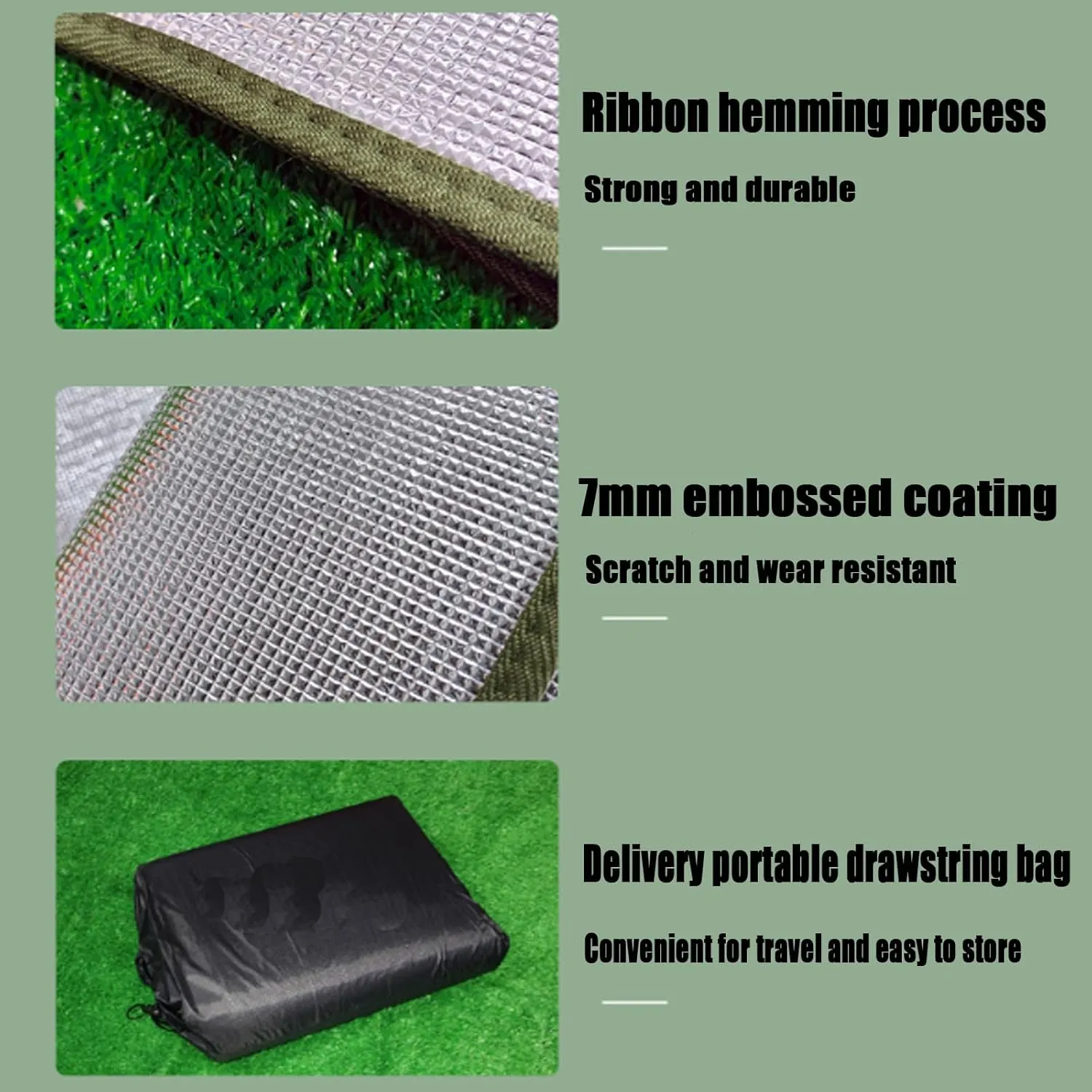 Aluminium Insulating Mat Foil Foam Mat Sleeping Mat Waterproof Double-Sided Moisture-Proof Foldable Tent, 7mm Thick, for Camping Thermal Floor Mat for Tent Aluminium Sleeping Mat