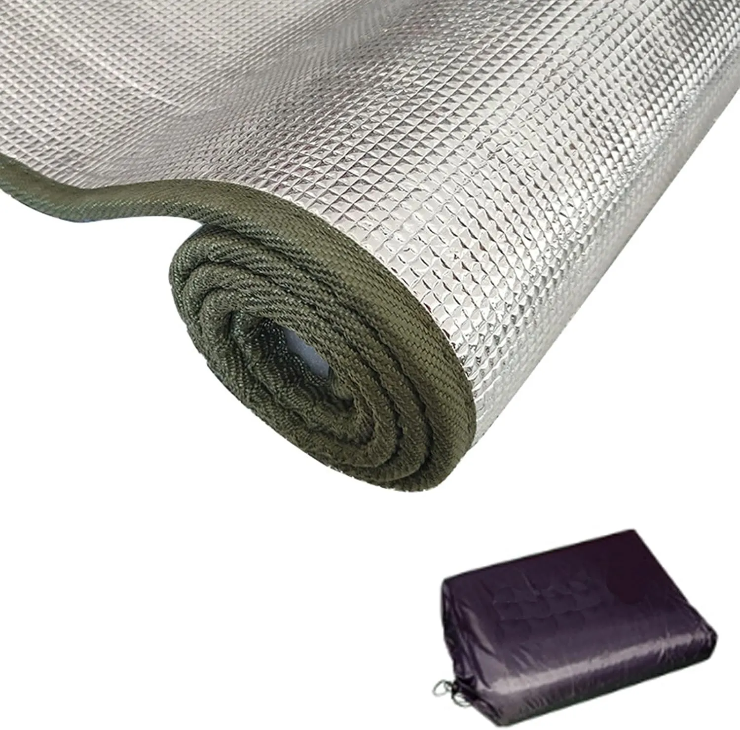 Aluminium Insulating Mat Foil Foam Mat Sleeping Mat Waterproof Double-Sided Moisture-Proof Foldable Tent, 7mm Thick, for Camping Thermal Floor Mat for Tent Aluminium Sleeping Mat