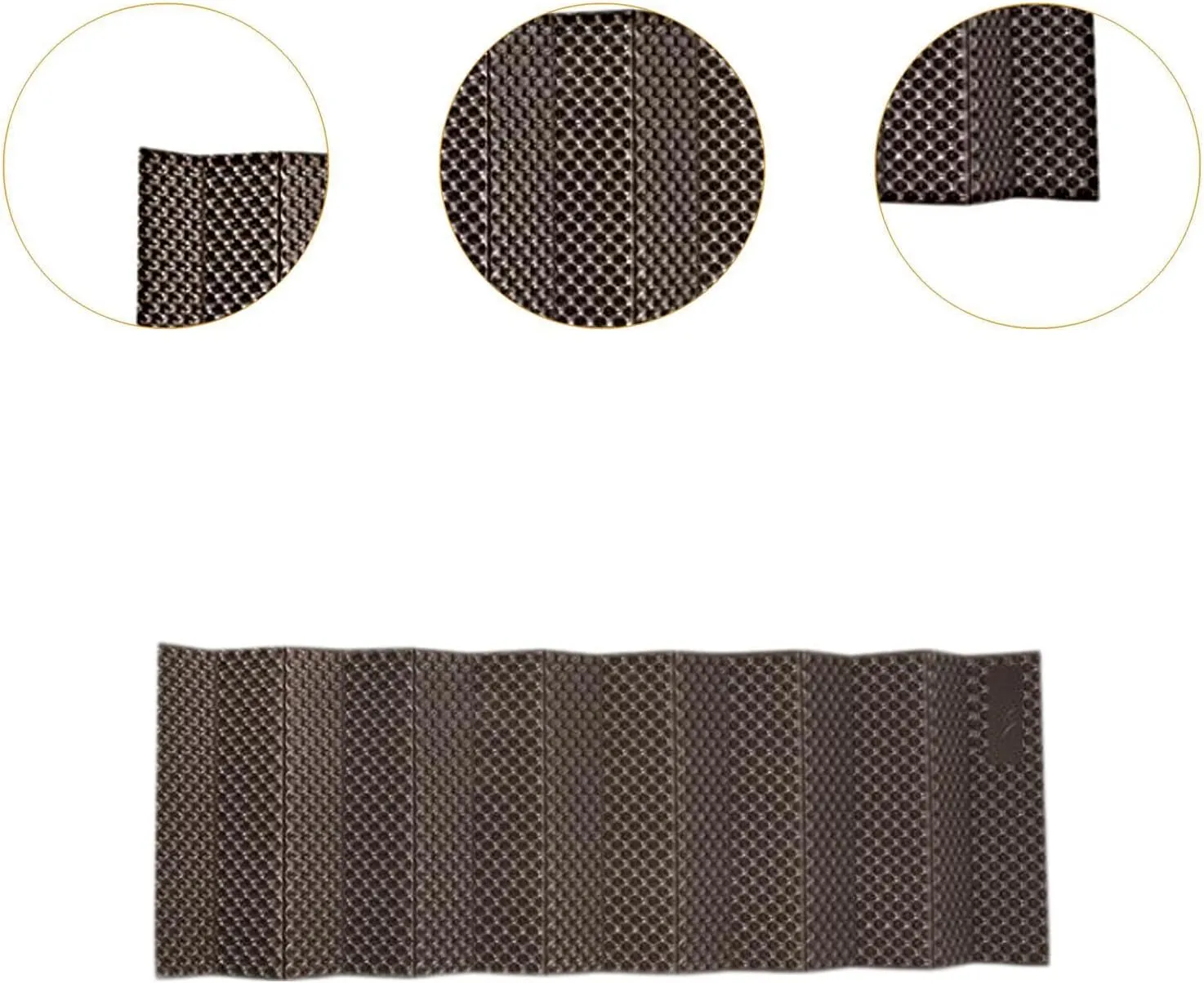 Aluminum Waffle Mat Camping Pad Folding Heat Insulation Lightweight Camping Mat Sleeping Pad for Trekking Backpacker Climbing
